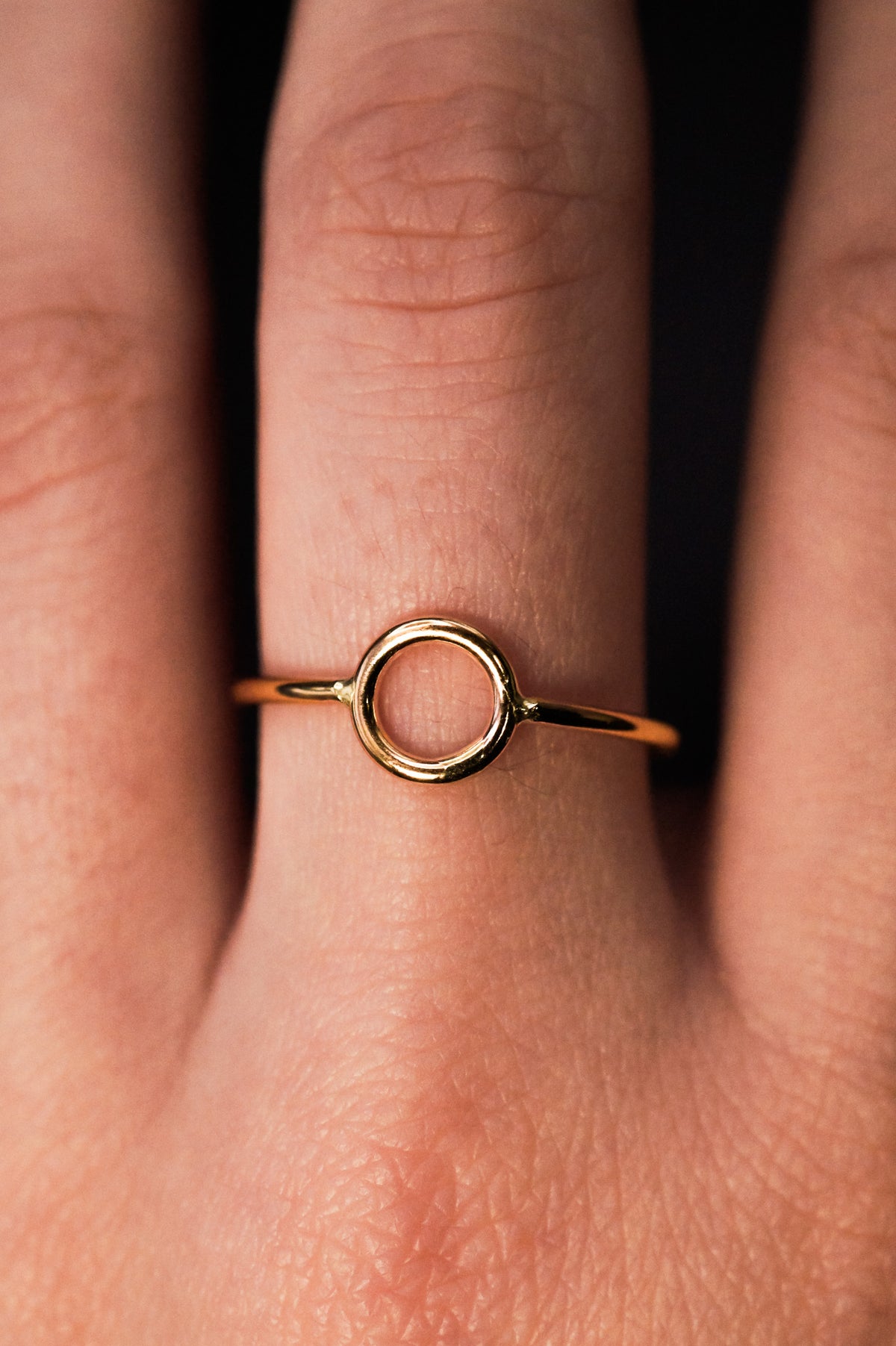 Mini Circle Ring, 14K Gold Fill