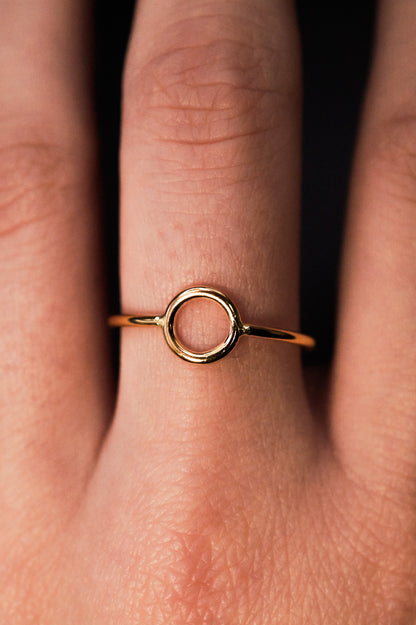 Mini Circle Ring, 14K Gold Fill