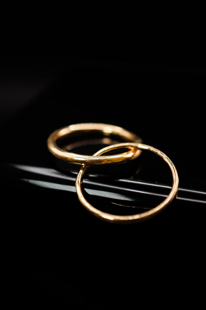 Asymmetrical Interlocking Ring, 14K Solid Gold