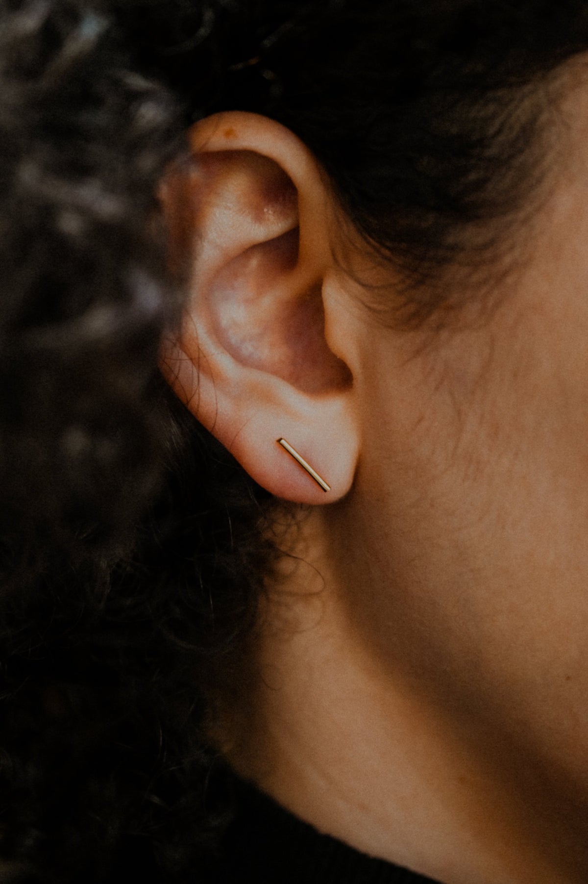 MINI BAR STUD EARRINGS IN 14K GOLD FILL