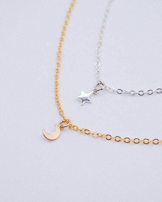 Tiny Moon Charm, 14K Gold Fill
