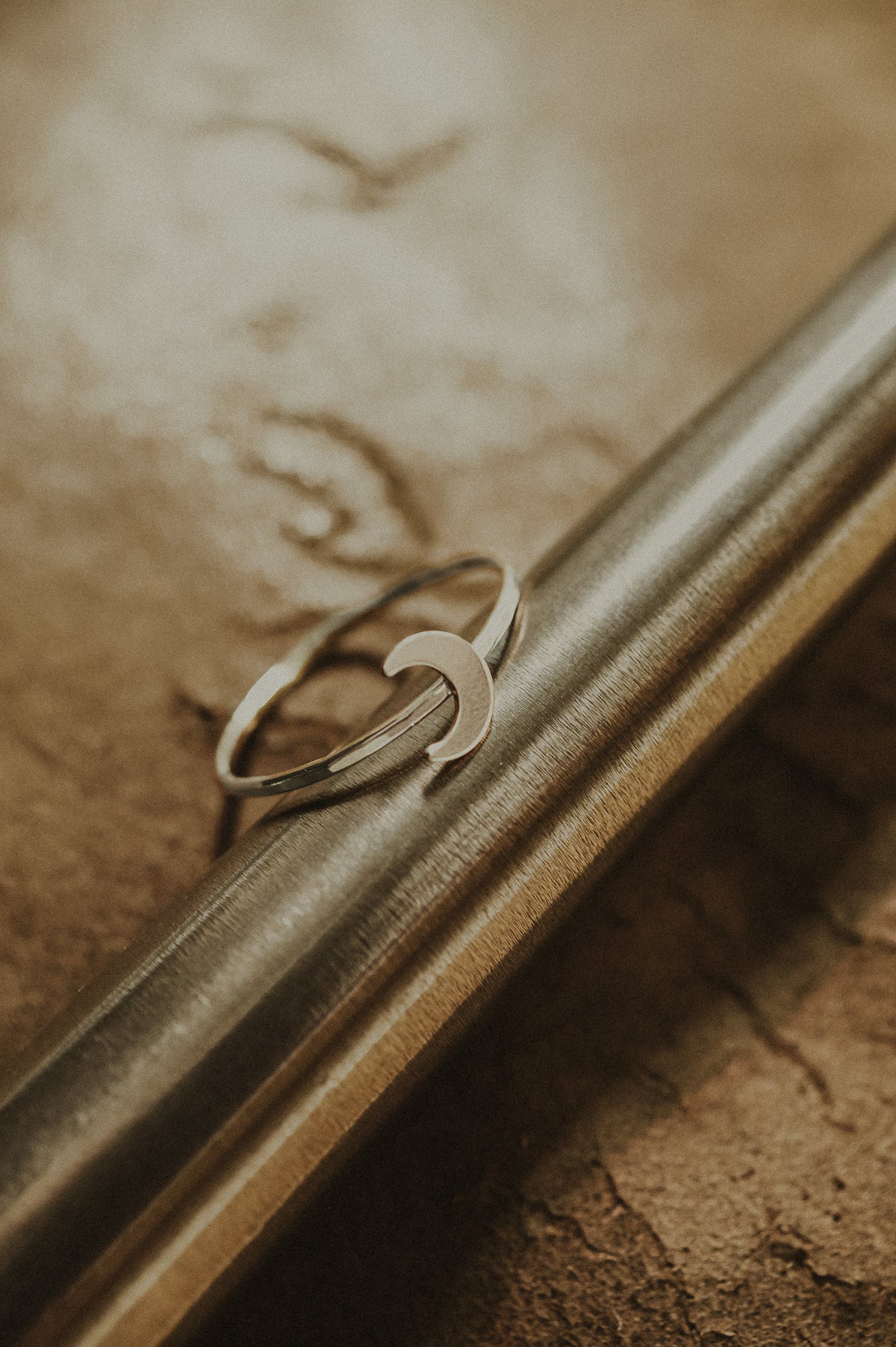 Moon Ring, Sterling Silver