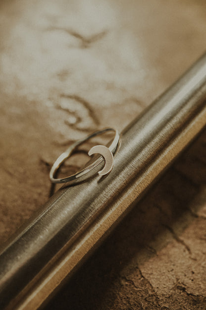 Moon Ring, Sterling Silver