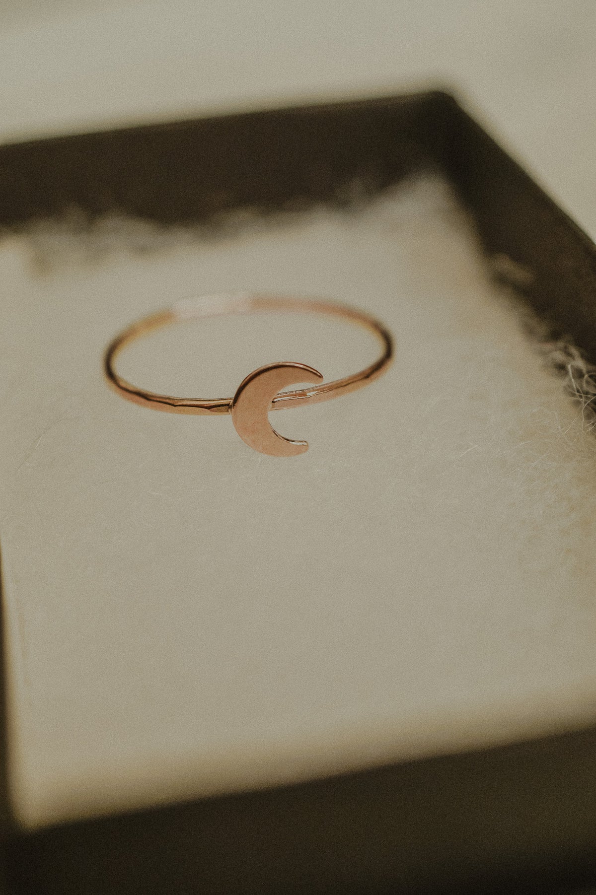 Moon Ring, 14K Rose Gold Fill