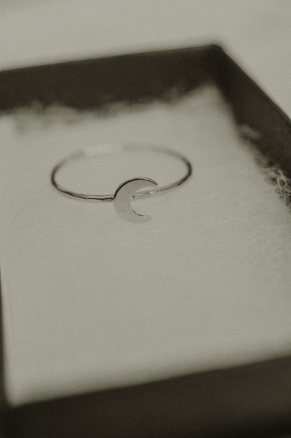 Moon Ring, Sterling Silver