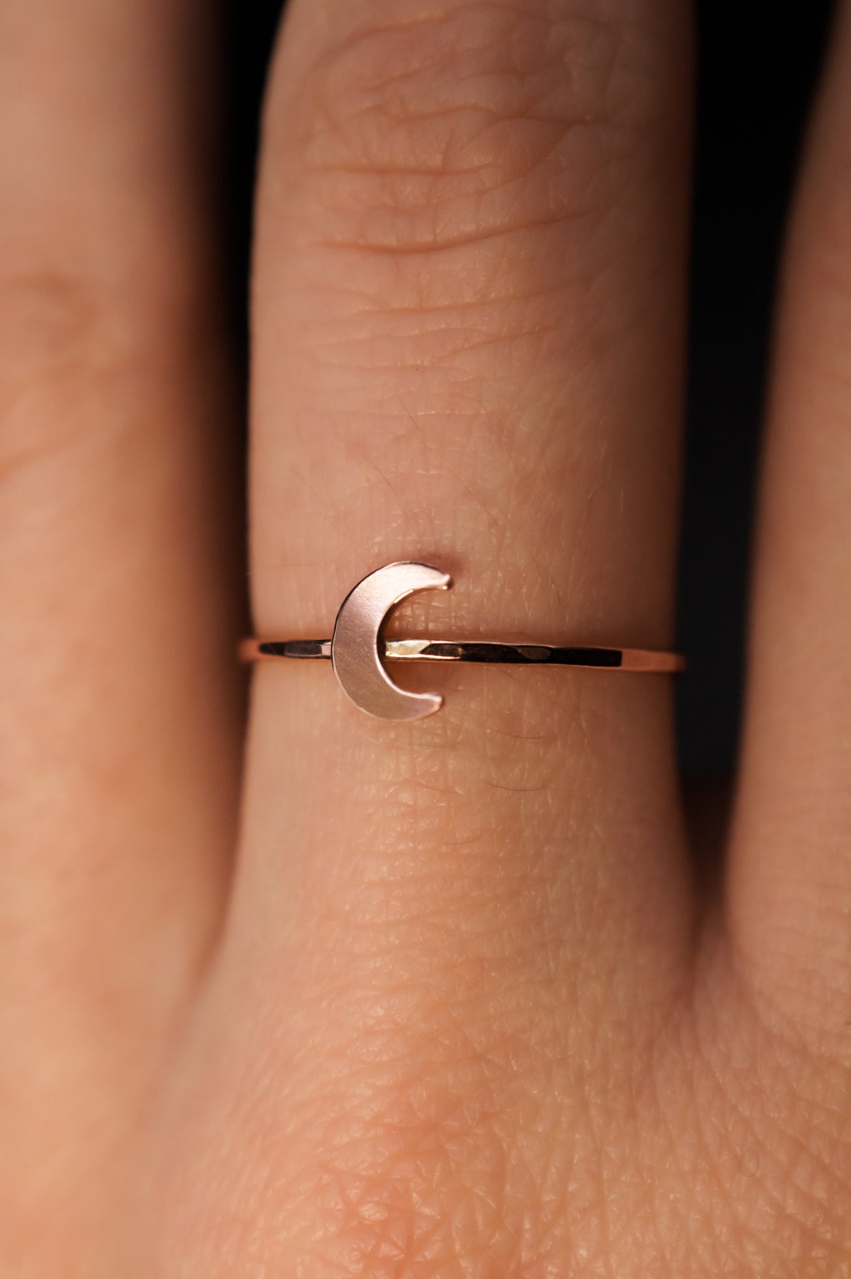 Moon Ring, 14K Rose Gold Fill