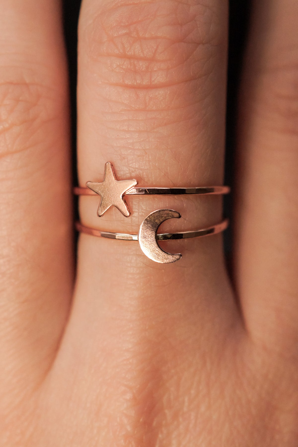 Moon Ring, 14K Rose Gold Fill