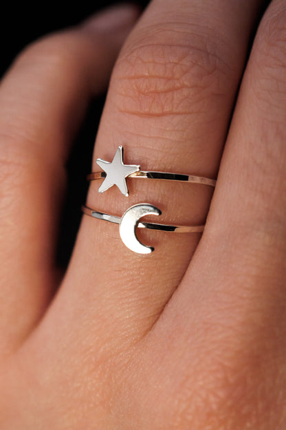 Moon Ring, Sterling Silver