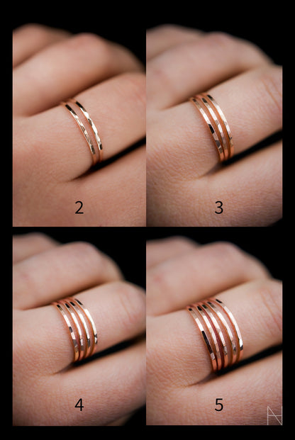 Medium Thick Ring, 14K Rose Gold Fill