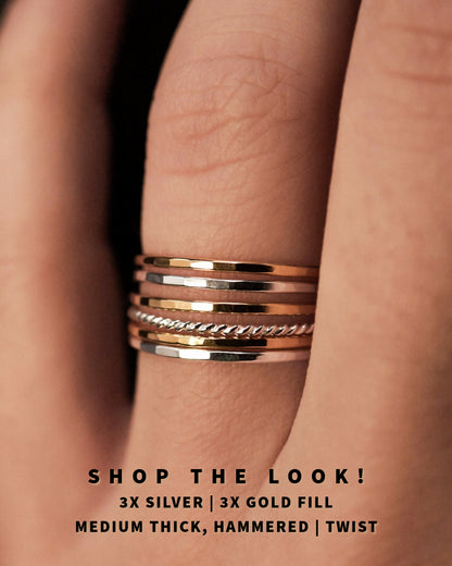 Medium Thick Ring, Sterling Silver