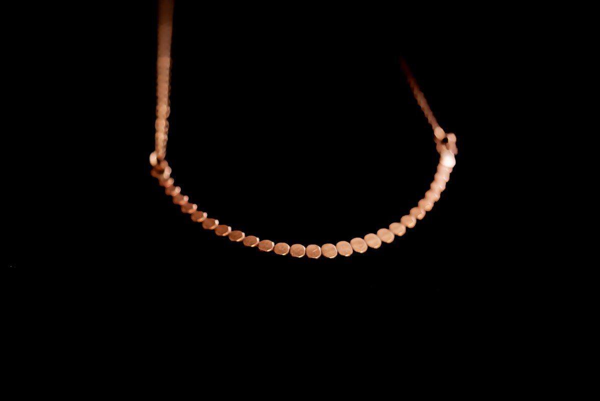 Medium Bead Necklace, Gold Fill, Rose Gold Fill, or Sterling Silver