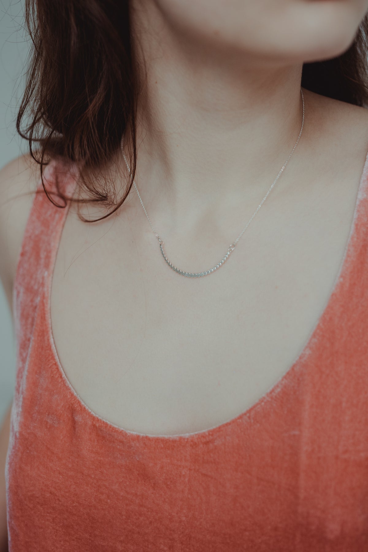 Medium Bead Necklace, Gold Fill, Rose Gold Fill, or Sterling Silver