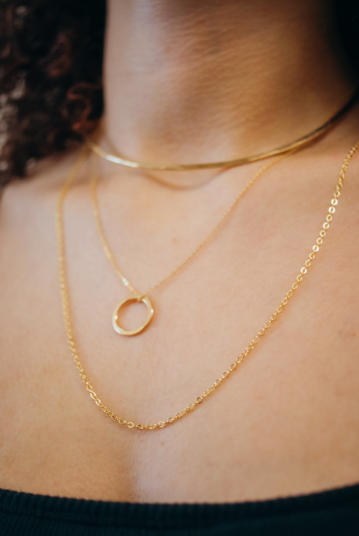 Mini Open Circle Necklace