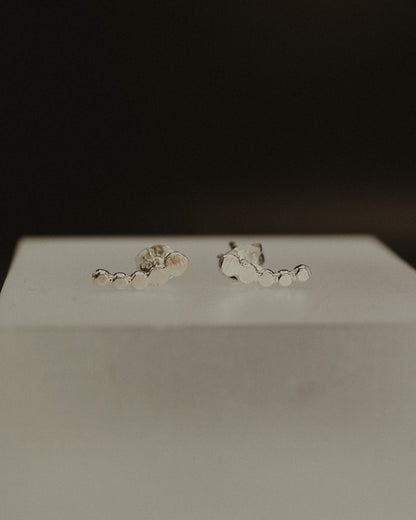 Beaded Ear Climber Earring, Gold Fill, Rose Gold Fill, or Sterling Silver