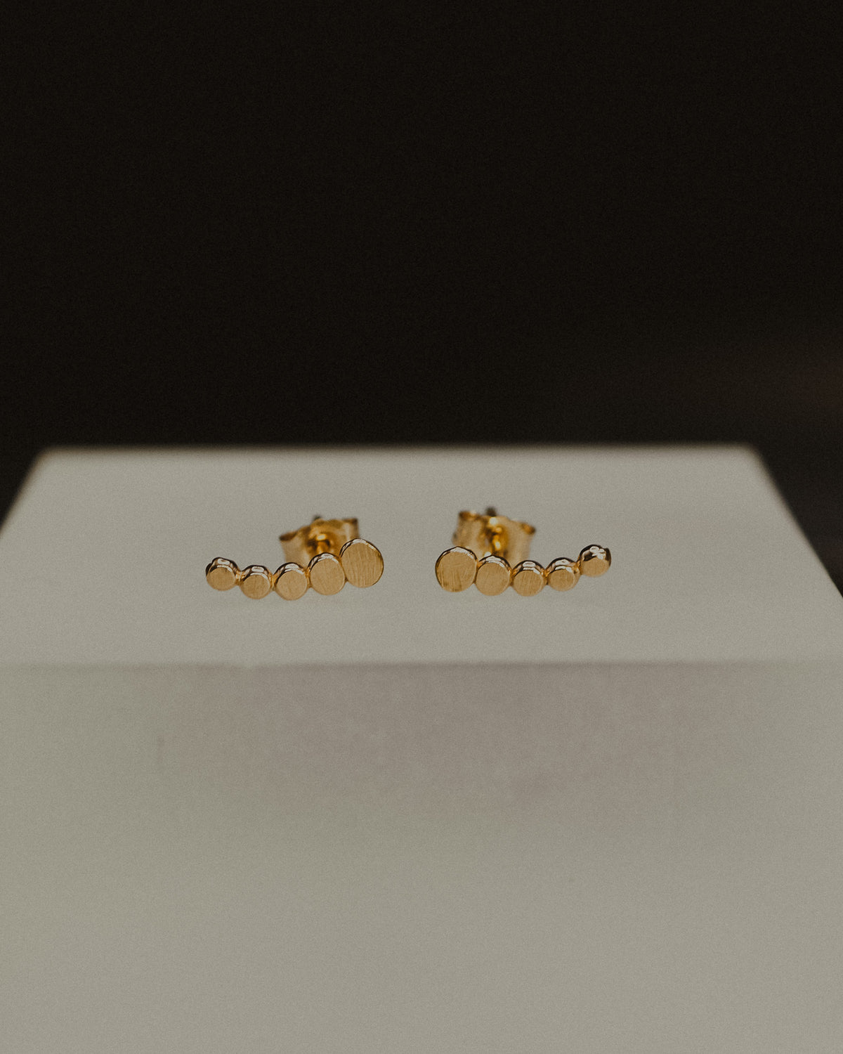 Beaded Ear Climber Earring, Gold Fill, Rose Gold Fill, or Sterling Silver