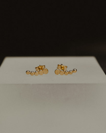 Beaded Ear Climber Earring, Gold Fill, Rose Gold Fill, or Sterling Silver