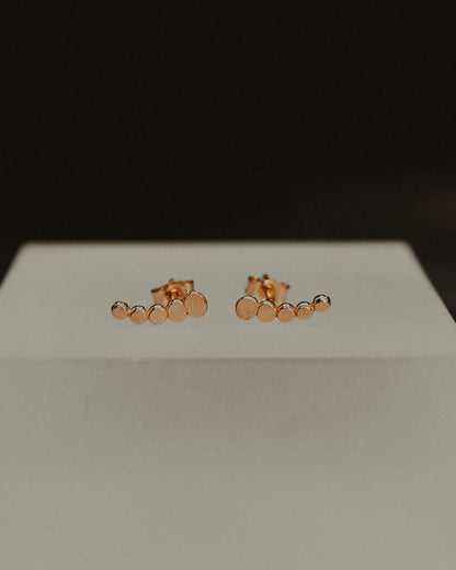 Beaded Ear Climber Earring, Gold Fill, Rose Gold Fill, or Sterling Silver