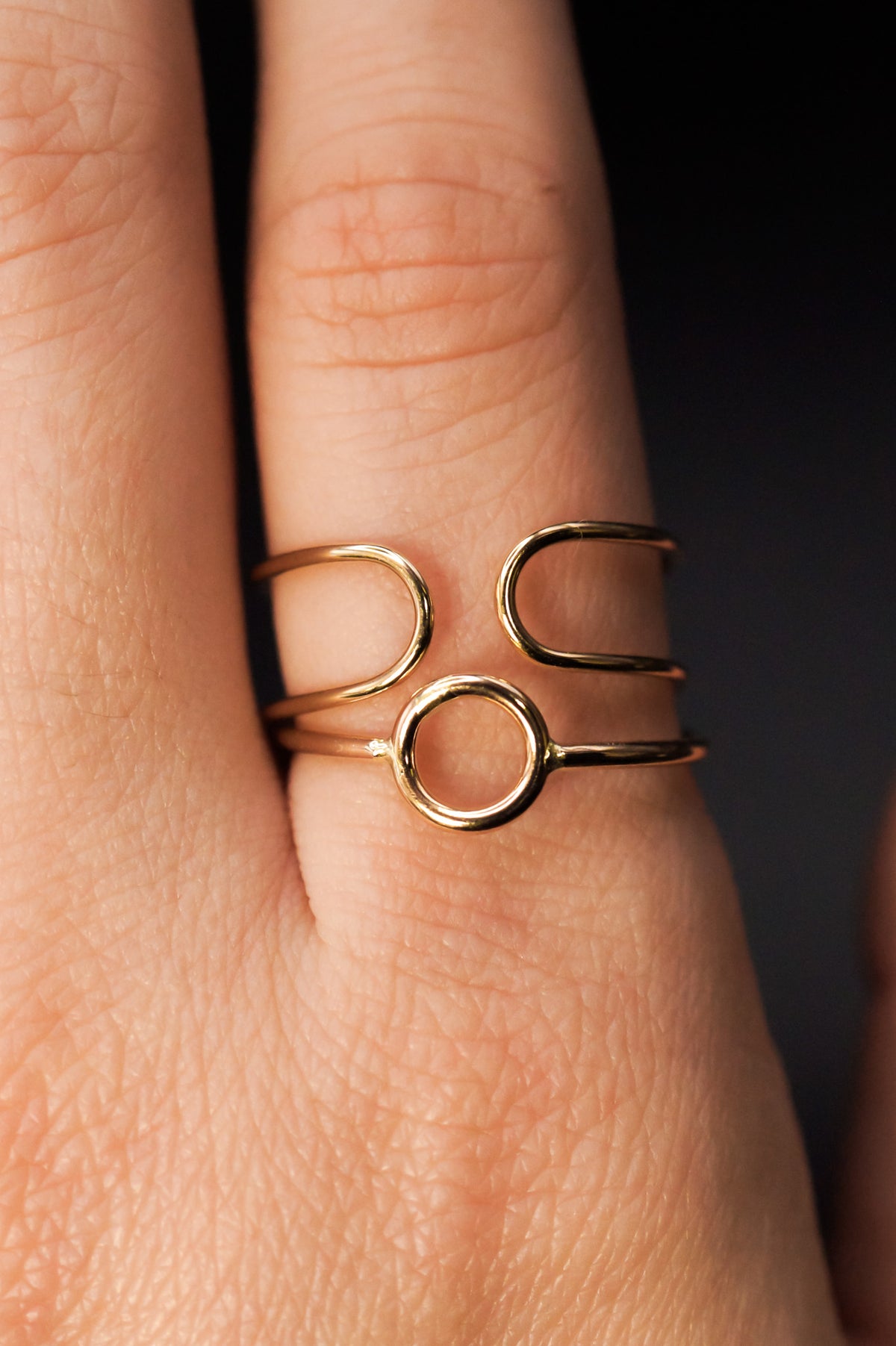 Stadium Cuff Ring, 14K Gold Fill
