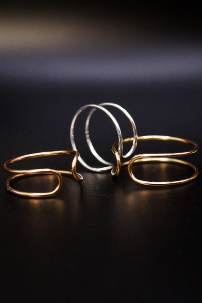 Stadium Cuff Ring, 14K Gold Fill