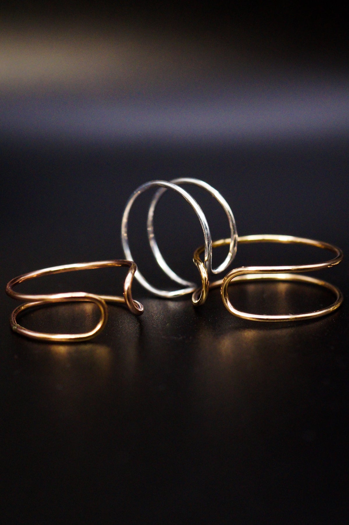 Stadium Cuff Ring, Sterling Silver