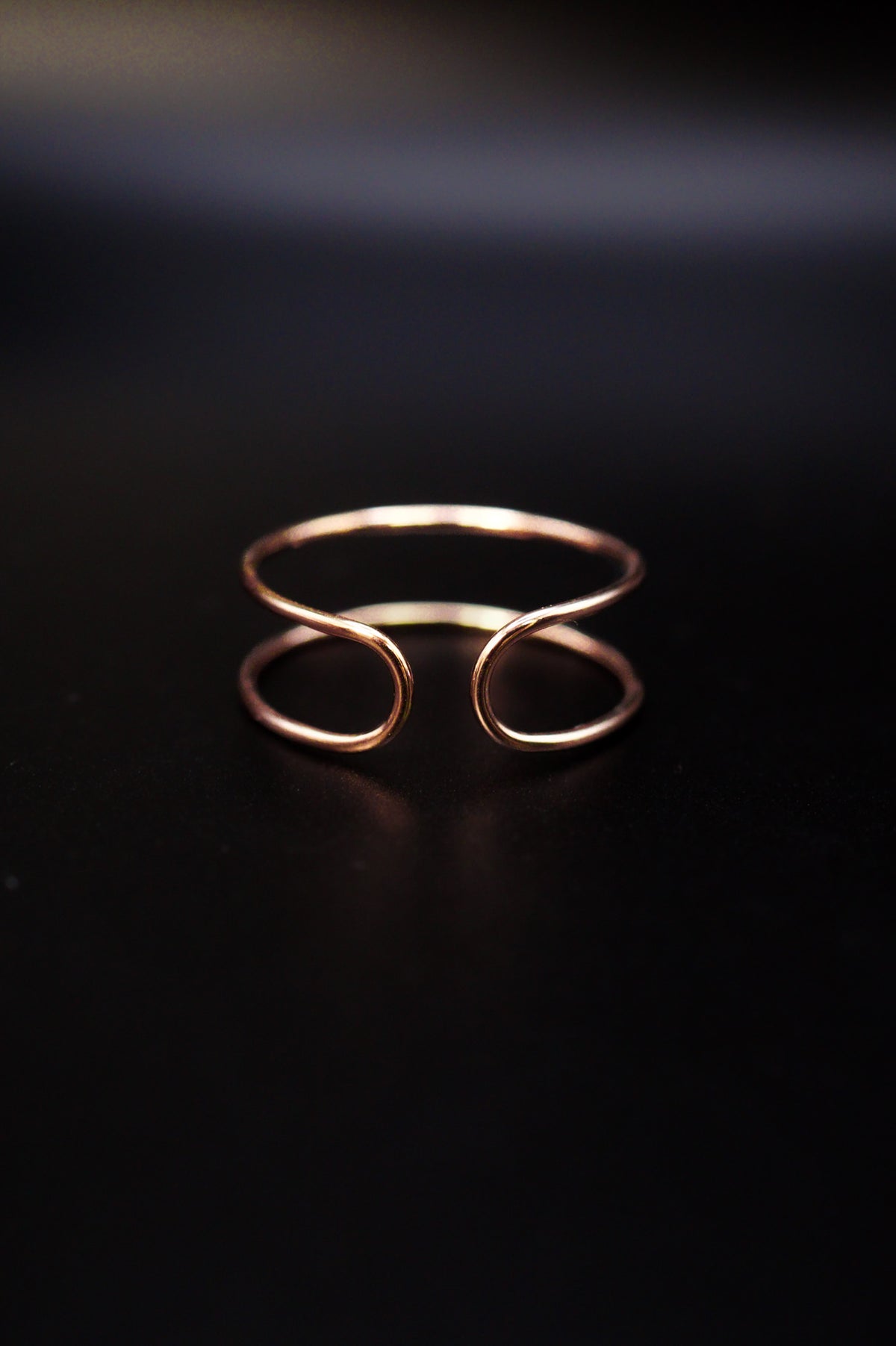 Stadium Cuff Ring, 14K Rose Gold Fill