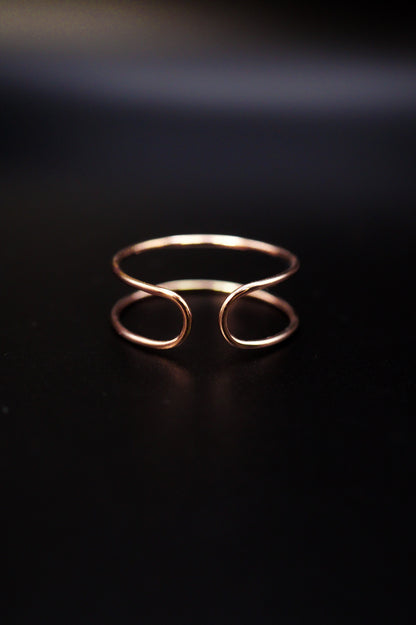 Stadium Cuff Ring, 14K Rose Gold Fill