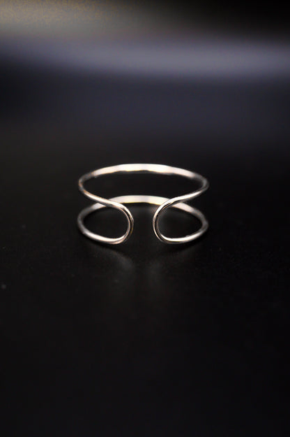 Stadium Cuff Ring, Sterling Silver