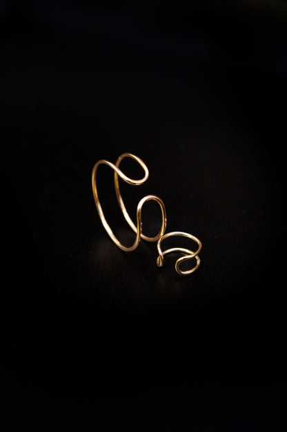 Stadium Ear Cuff, Solid Gold, Rose or White Gold