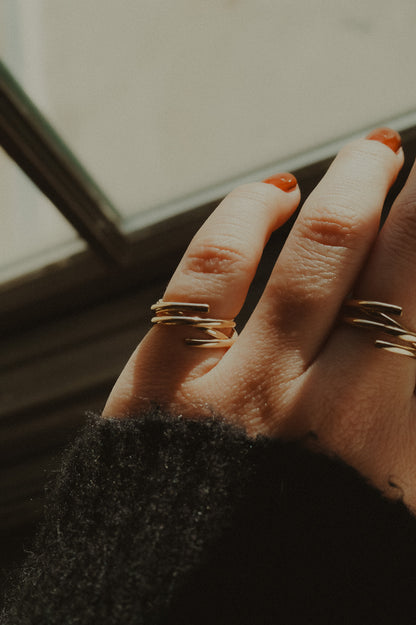 Open Spiral Ring, 14K Gold Fill