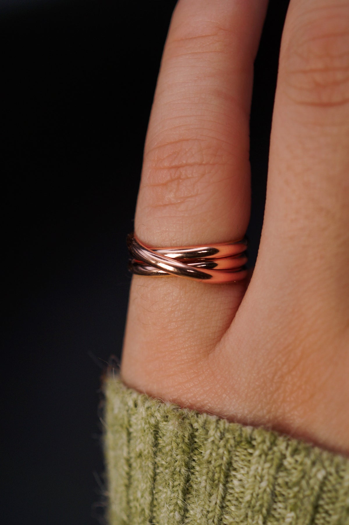 Overlap Ring, 14K Rose Gold Fill