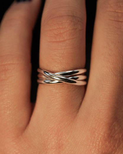 Overlap Ring, Sterling Silver