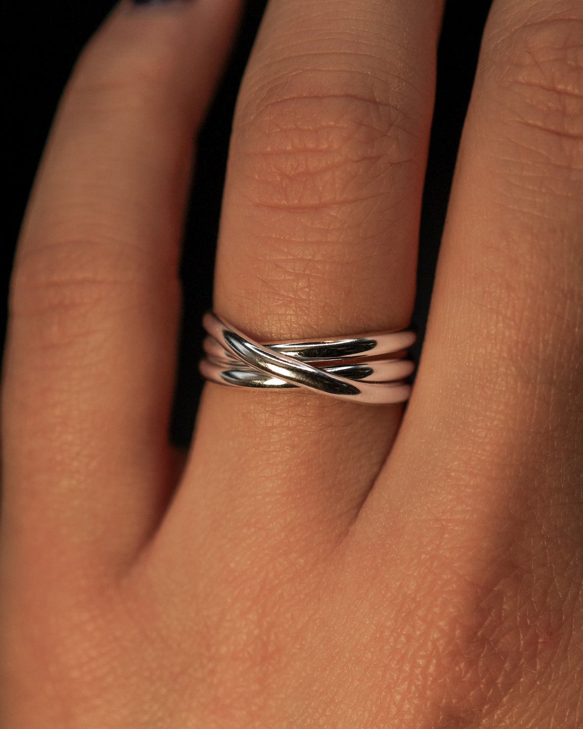 Overlap Ring, Sterling Silver