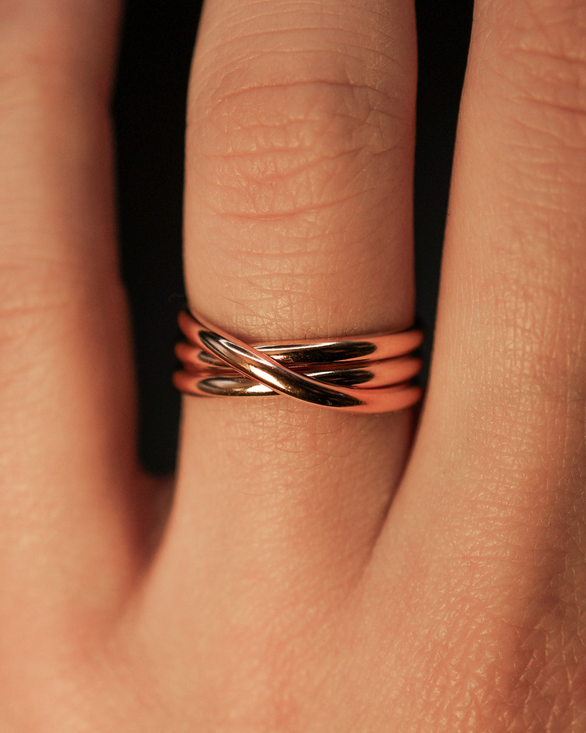 Overlap Ring, 14K Rose Gold Fill