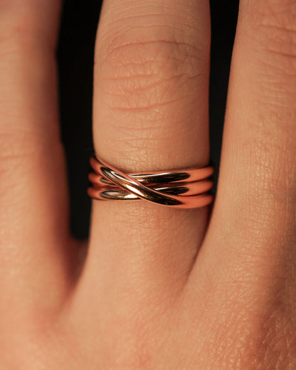 Overlap Ring, 14K Rose Gold Fill