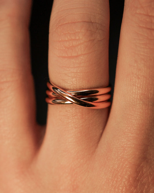 Overlap Ring, 14K Rose Gold Fill