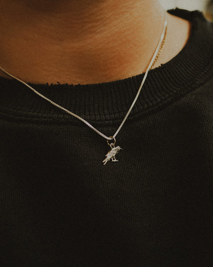 Crow Charm, Sterling Silver