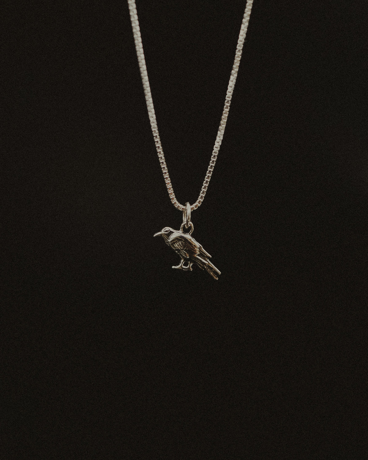 Crow Charm, Sterling Silver