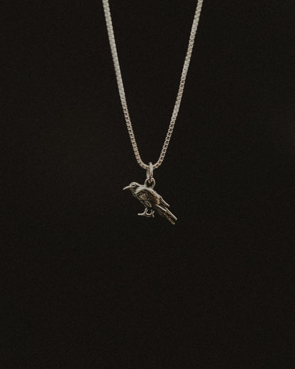 Crow Charm, Sterling Silver