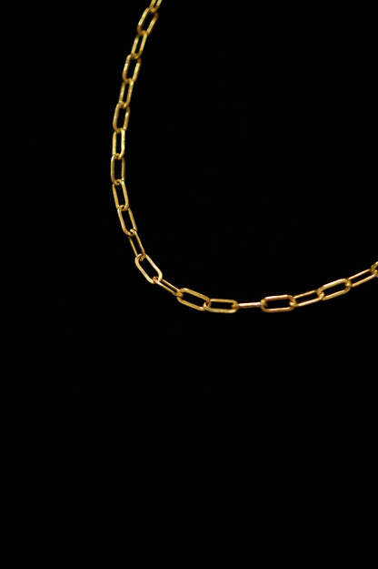 Long Rectangle + Circle Layering Necklace Set in Gold Fill