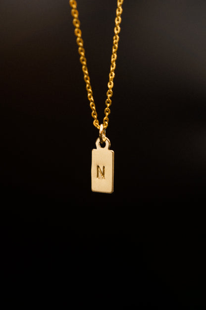 Monogram Rectangle Charm