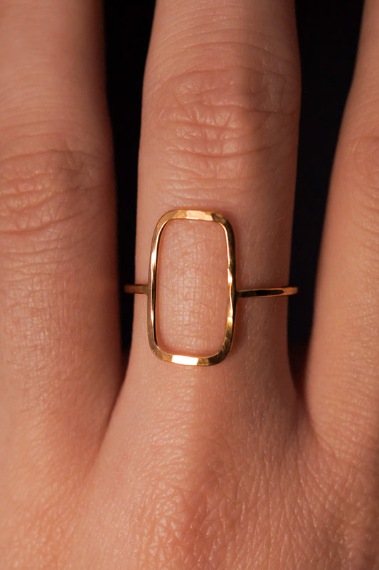 Rectangle Ring, 14K Gold Fill