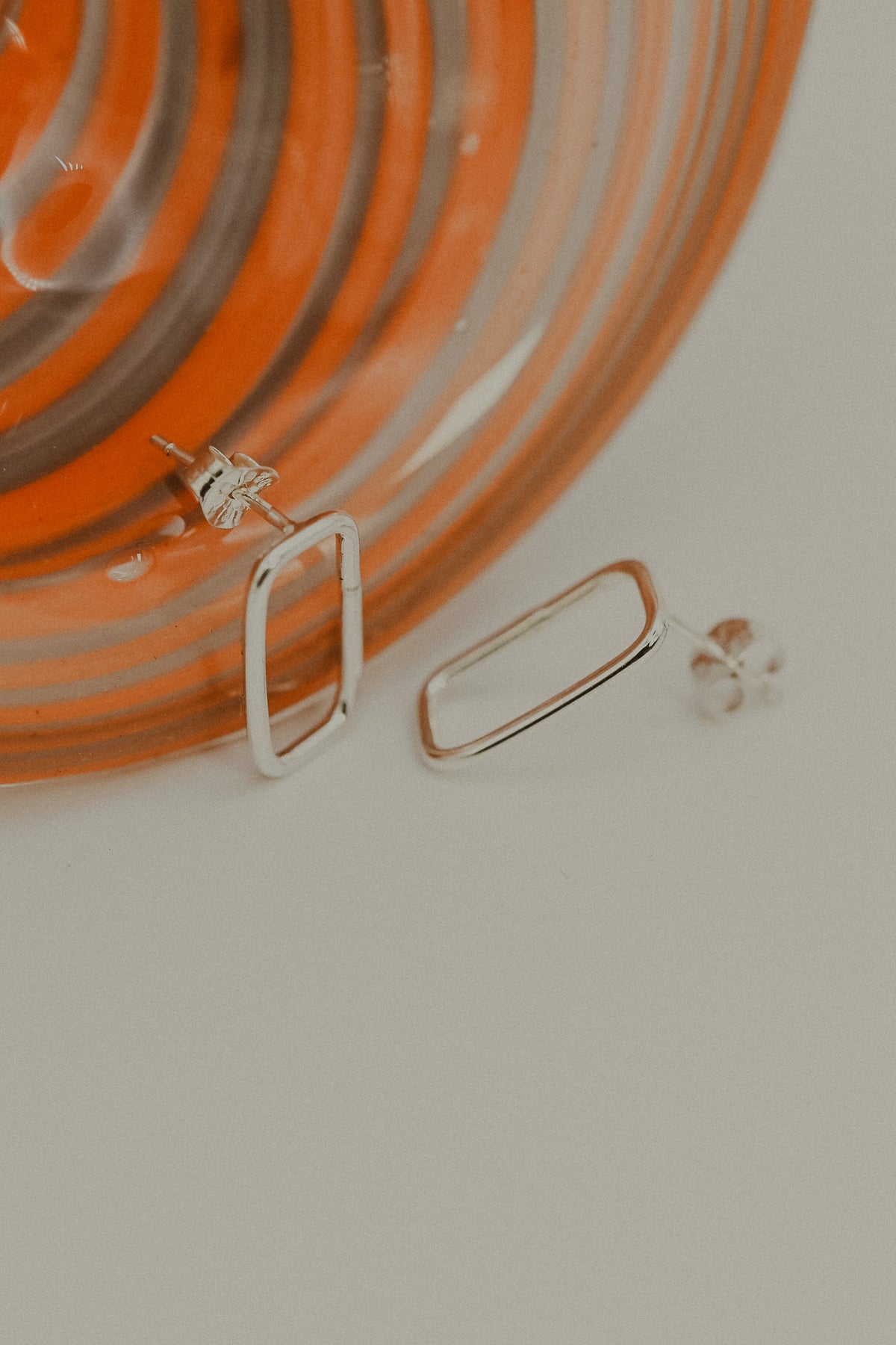 Rectangle Stud Earrings, Gold Fill, Rose Gold Fill, or Sterling Silver