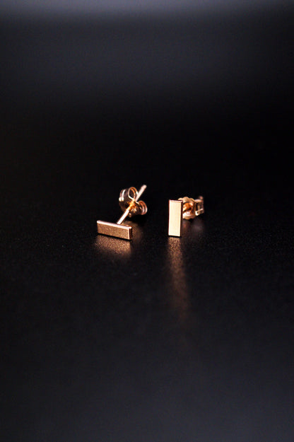 Mini Mirror Stud Earrings, Gold Fill, Rose Gold Fill, or Sterling Silver