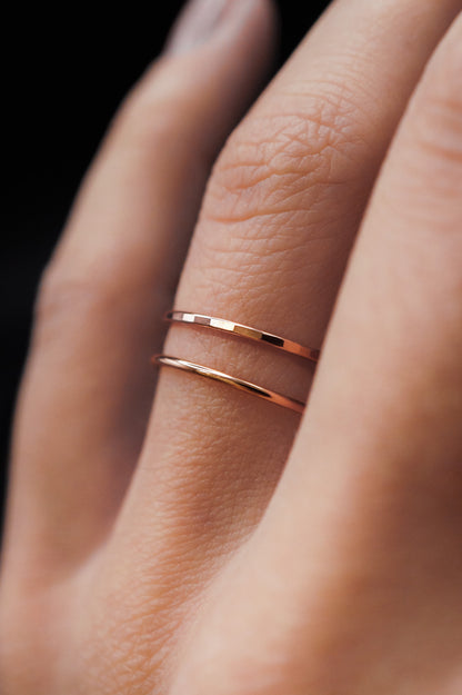 Medium Thick Ring, 14K Rose Gold Fill