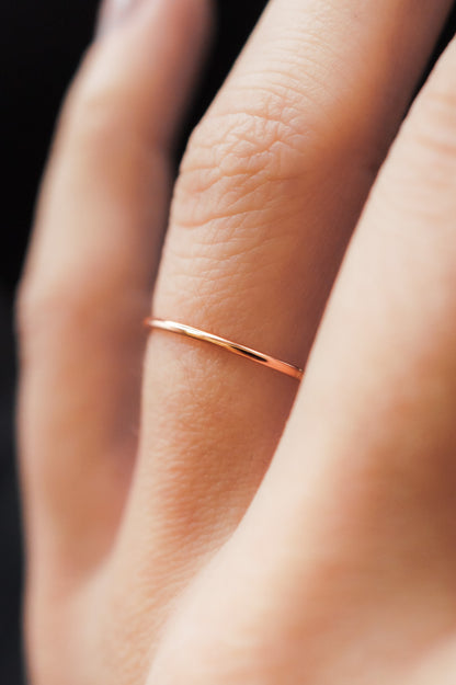 Medium Thick Ring, 14K Rose Gold Fill