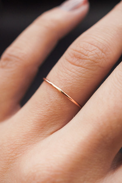 Medium Thick Ring, 14K Rose Gold Fill