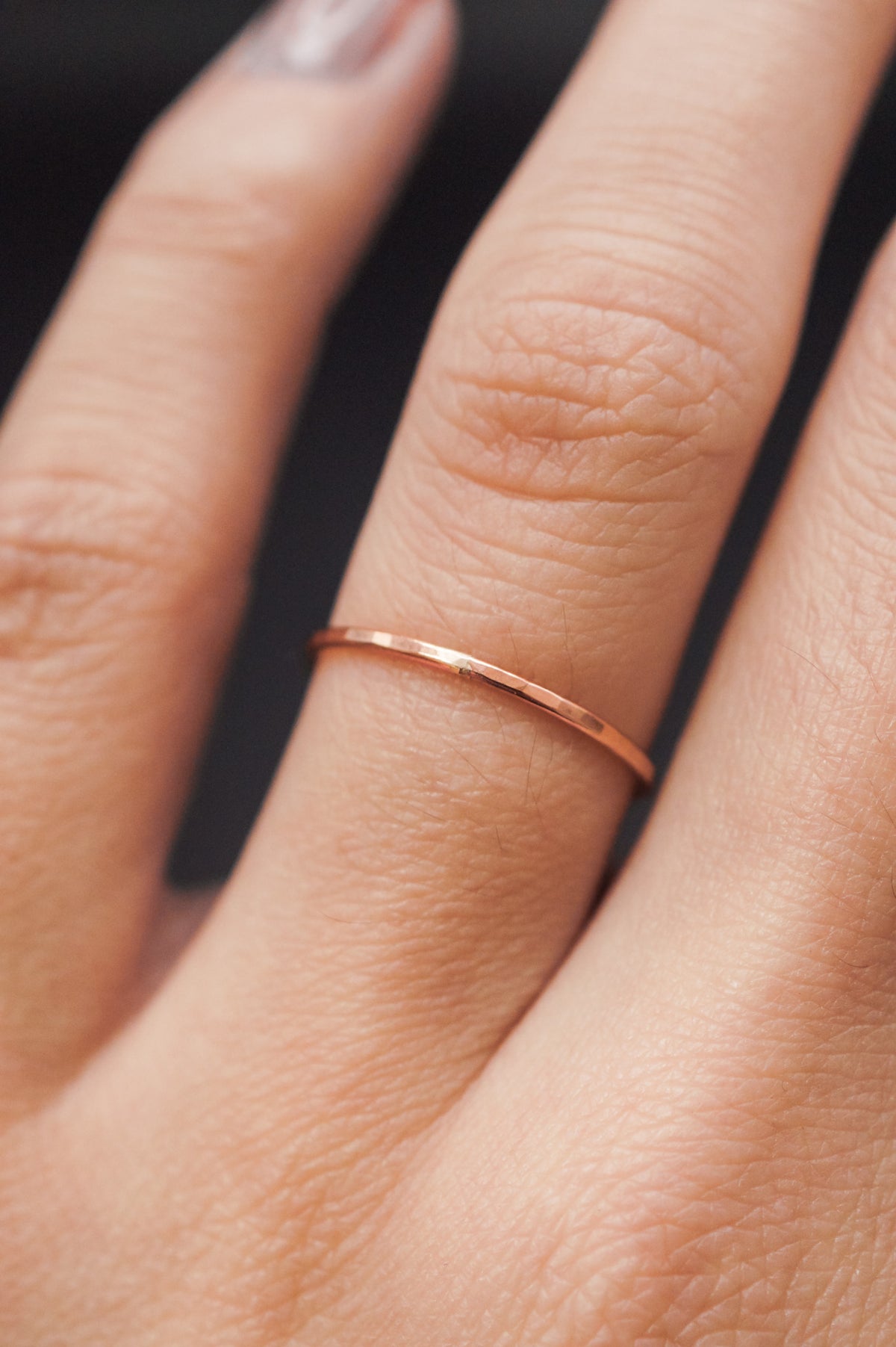 Medium Thick Ring, 14K Rose Gold Fill