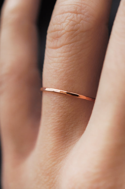 Medium Thick Ring, 14K Rose Gold Fill