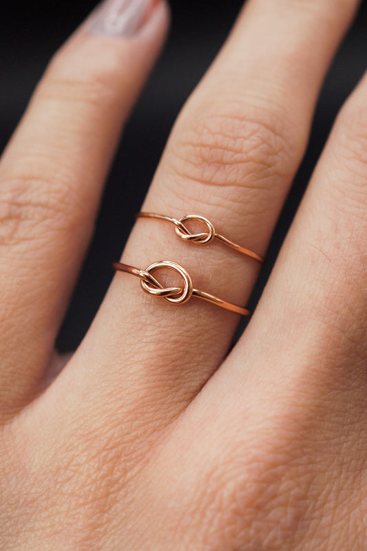 Open Knot Ring, 14K Rose Gold Fill
