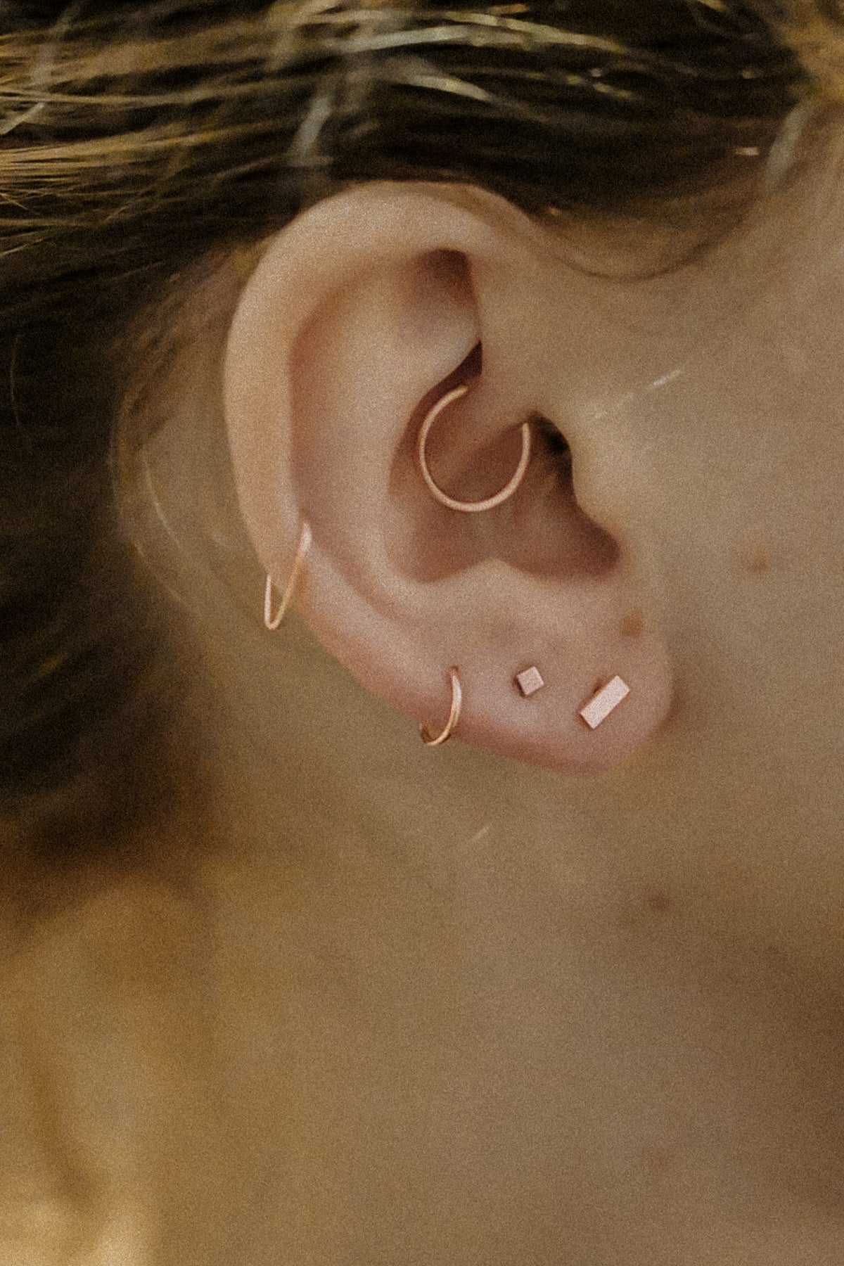 Mini Mirror Flat Back Stud Earring